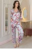 Женская шелковая пижама с брюками и рубашкой с коротким рукавом Mia-amore Grace 3136 - фото 1