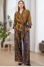 Женский шелковый костюм для дома с брюками и запашным жакетом Mia-amore Chameleon 4056 - фото 1