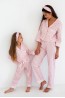 Розовая хлопковая пижама для девочки с брюками и рубашкой c длинным рукавом Sensis mercedes kids - фото 8
