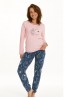 Женский хлопковый пижамный комплект с брюками и кофтой Taro 22w gaja 2563-01 - фото 1