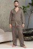 Мужская шелковая пижама с брюками и рубашкой Mia-amore Donna 5134 - фото 3