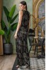 Женский брючный шелковый костюм для дома с топом и жакетом  Mia-amore Alysson 4036 - фото 3