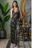 Женский брючный шелковый костюм для дома с топом и жакетом  Mia-amore Alysson 4036 - фото 2