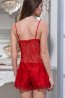 Женская красная кружевная пижама с шортами и топом Mia-amore Flamenco 2082  - фото 2