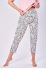 Женские хлопковые укороченные брюки с цветочным принтом для сна и отдыха Taro 23s spring 2962-01 - фото 1