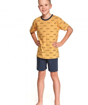 Пижама для мальчика с шортами и футболкой с машинками
