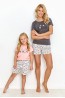 Детская хлопковая пижама для девочек с шортами и футболкой Taro 23s lexi 2901-2902-01 - фото 3