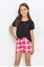 Подростковая хлопковая пижама для девочек с шортами и футболкой Taro 23s sophie 2914-01 - фото 1