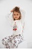 Хлопковый пижамный комплект для девочек с брюками и лонгсливом Sensis 24w panda kids - фото 2