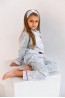 Хлопковая пижама для девочек с рубашкой на пуговицах и брюками прямого кроя Sensis white bear kids - фото 7