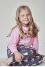 Детская хлопковая пижама для девочек с брюками и лонгсливом Taro 24w ruby 3042-3043-01 - фото 2