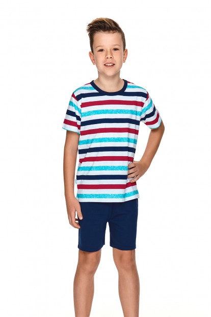 Детская хлопковая пижама для мальчиков с шортами и футболкой Taro 22s luka 2744-2745-02 - фото 1