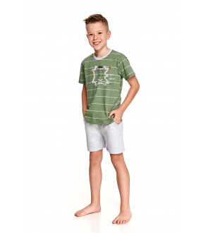 Пижама для мальчика с футболкой в полоску 