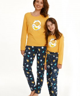 Желто-синий пижамный комплект для девочки