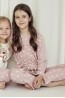 Подростковая хлопковая пижама для девочек с брюками и лонгсливом Taro 24w chloe 3050-01 - фото 2