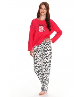 Красный пижамный комплект для девочки подростка