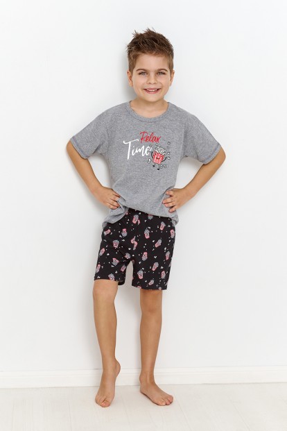 Детская хлопковая пижама для мальчиков с шортами и футболкой Taro 23s relax 2897-2898-01 - фото 1