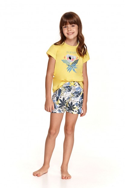 Детская хлопковая пижама для девочек с шортами и футболкой Taro 21s hania 2200-2201-02 - фото 1