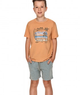 Пижама для мальчика из хлопка с шортами и футболкой
