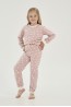 Детская хлопковая пижама для девочек с брюками и лонгсливом Taro 24w chloe 3040-3041-01 - фото 1