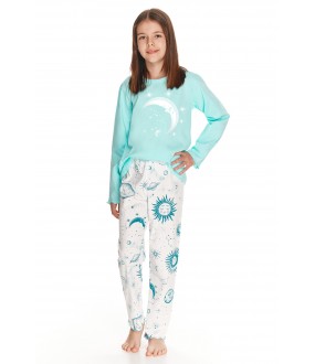 Бирюзовый пижамный комплект для девочки 
