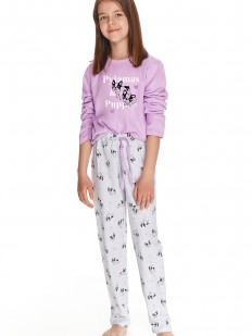 Сиреневый пижамный комплект для девочки 