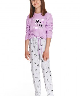 Сиреневый пижамный комплект для девочки 