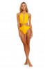 Желтый сплошной купальник элегантным перекрутом спереди Agua bendita 7790 tutti jambo - фото 5