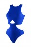 Слитный купальник с вырезами по бокам и плавками слип Uniconf cbi240 синий - фото 2