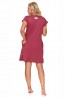 Бордовая женская сорочка с коротким рукавом Doctor Nap tcb.4131 - фото 2