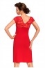 Женская красная ночная сорочка из вискозы с коротким рукавом Donna Brigitte - фото 2