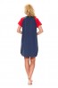 Синяя женская сорочка с коротким рукавом Doctor Nap TCB.9700 - фото 2