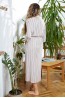 Длинное женское домашнее платье в полоску на пуговицах сиреневое Mia-Mia Noemi 16413 - фото 2