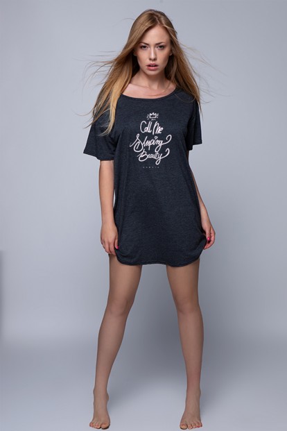 Хлопковая женская ночная сорочка со спущенным рукавом Sensis CALL ME - фото 1