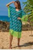 Женская пляжная туника-пончо свободного кроя с отделкой из бахромы Mia-amore Talassa 7350 - фото 2