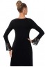 Женская черная ночная сорочка из вискозы с длинным рукавом Donna Stella II - фото 2