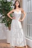 Длинное летнее белое платье сарафан на бретелях Mia-Amore Lilia 6695 - фото 3