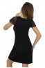 Женская ночная сорочка с коротким рукавом из сетчатого материала Donna Luna nightdress black - фото 2