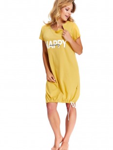 Женская желтая ночная сорочка для кормящих с молнией