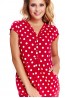 Женская ночная красная сорочка в горошек DOCTOR NAP tcb.9453 - фото 2