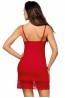 Красная ночная сорочка из вискозы с кружевом Donna PAMELA - фото 2