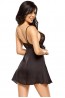 Эротическая черная кружевная сорочка и стринг Beauty Night LESILE chemise - фото 2