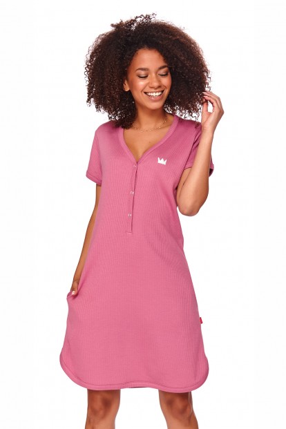 Розовая летняя сорочка с коротким рукавом Doctor Nap tcb.4115 - фото 1
