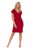 Женская ночная сорочка красного цвета с коротким рукавом и карманами Doctor nap tw.5144  - фото 6