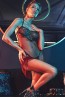 Бордовая прозрачная эротическая сорочка Anais Fantasme - фото 3