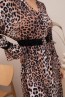 Легкое леопардовое платье с поясом Laete 61698-1 - фото 4