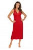 Длинная женская сорочка красного цвета для сна Donna Kristina long nightdress - фото 1