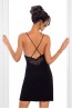Женская ночная сорочка из вискозы без рукавов черная Donna Lily - фото 2