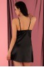 Женская черная ночная сорочка на тонких бретелях и трусы стринги в комплекте Livco corsetti fashion Lc 90519 mirdama koszula  - фото 2