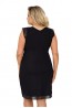 Ночная сорочка средней длины с кружевной отделкой Donna Vera plus nightdress черная - фото 2